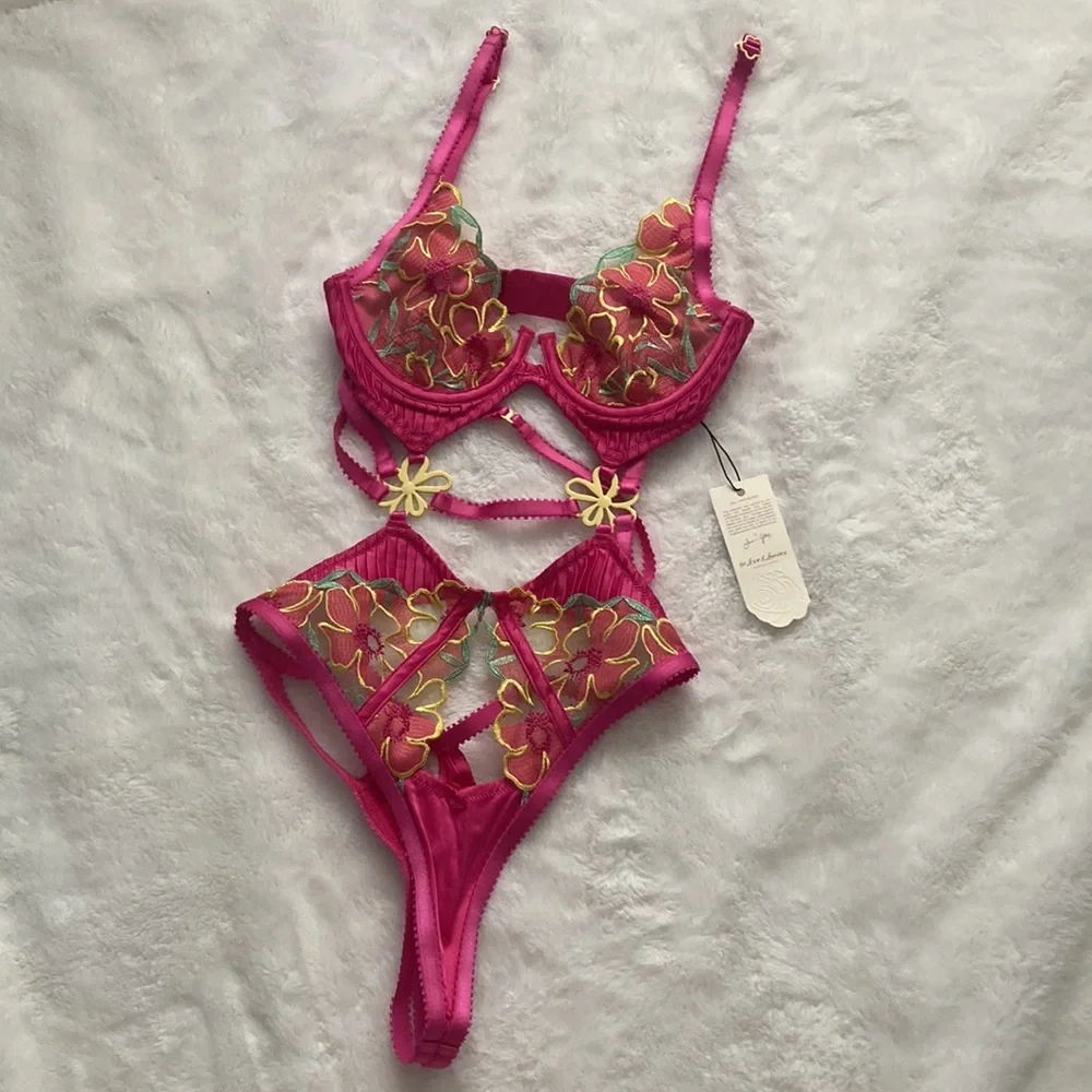 Pink Lingerie Body Suit 💕 - Picture 2 of 12